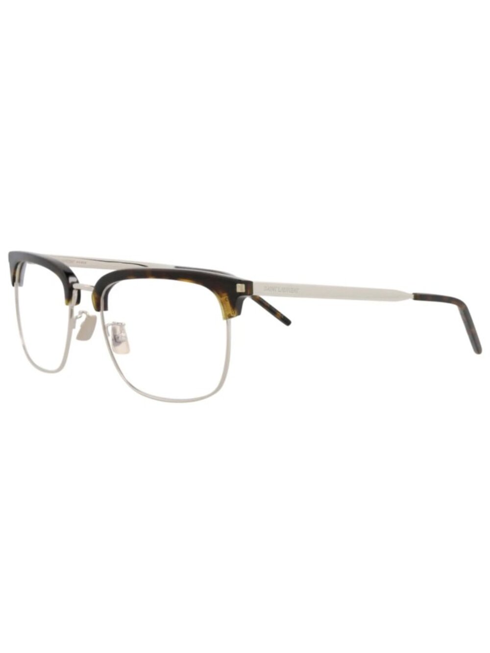 New Saint Laurent Women's Eyeglasses Square Rectangle Acetate Frame Mens Havana